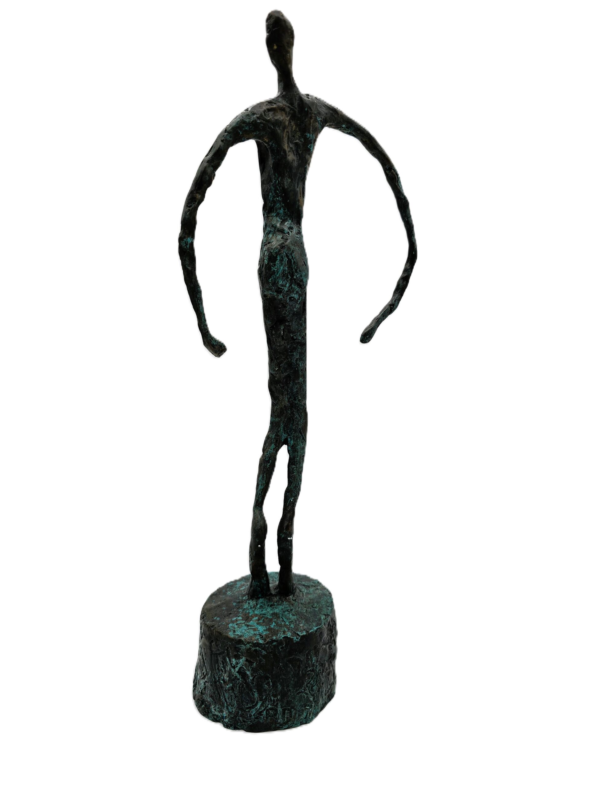 Homme qui chavire - Falling Man 38cm - Kunstwerk in de stijl van Alberto Giacometti – door Meestervervalser Robert Driessen - Afbeelding 2